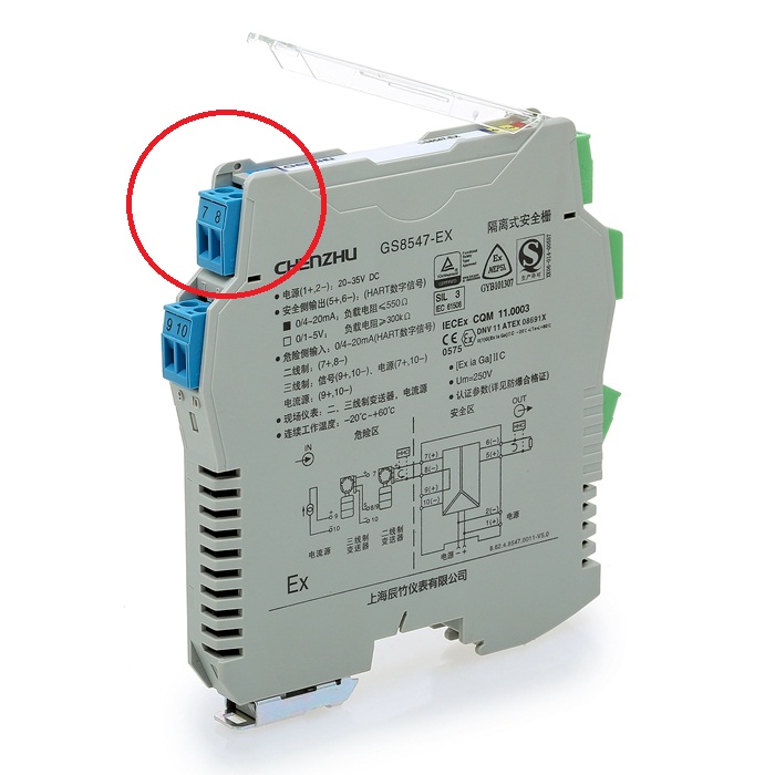 二線制變送器（無源信號(hào)）如何連接到安全柵？_GS8547-EX